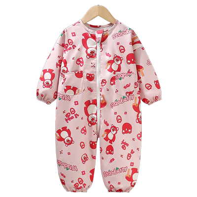 秋冬宝宝罩衣爬行服一体护衣
