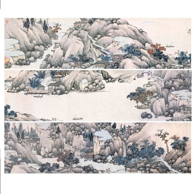 明沈周吴中山水卷手卷装裱