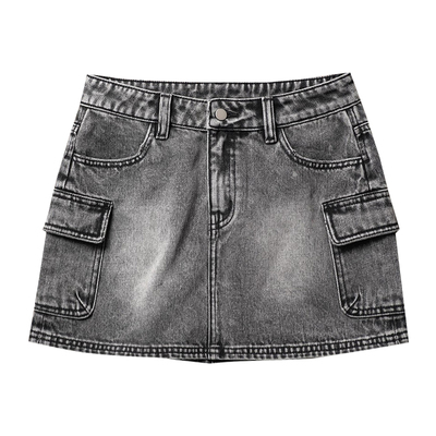 TANG TOWN自制 时髦出挑 焕活年轻时髦度 美式复古工装牛仔短半裙