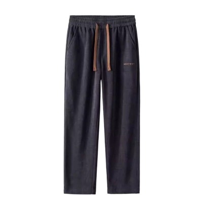 雪尼尔男士休闲裤秋冬直筒宽松裤