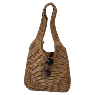 沙滩度假风草编包森系编织包女韩ins慵懒风托特包休闲通勤单肩包