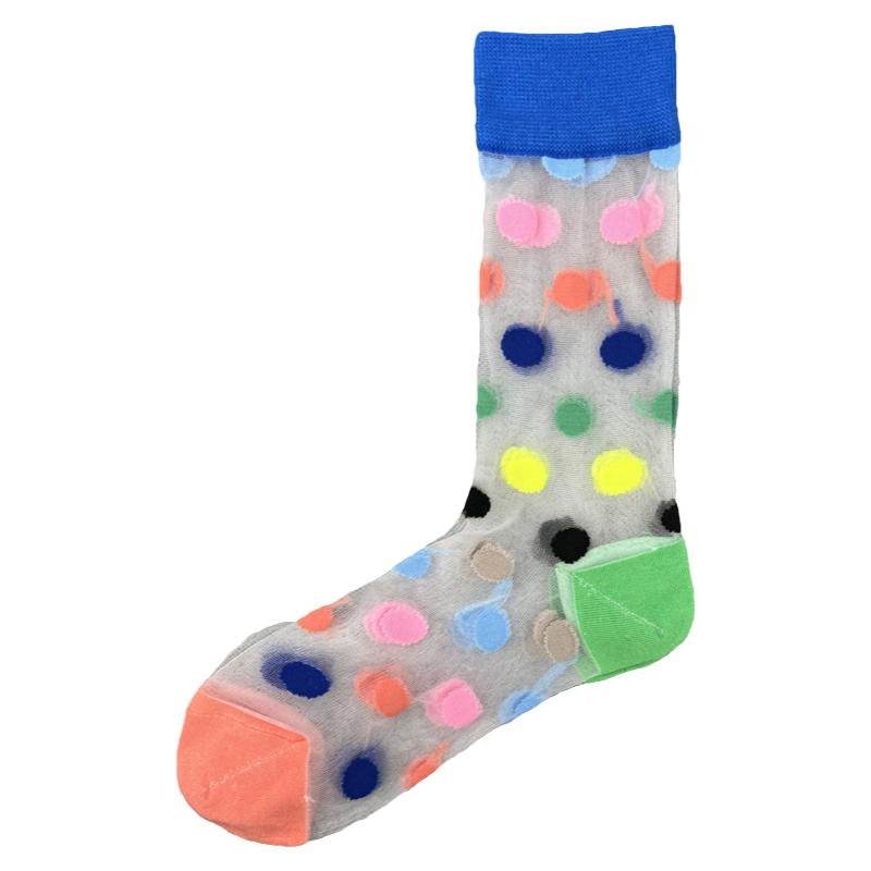 happysocks女透明水晶丝夏季袜子