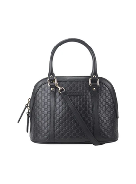 9.9/9.5新 Gucci/古驰牛皮黑色女款小号贝壳包手提包
