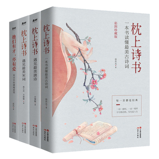 枕上诗书系列全4册正版 枕上诗书+遇见美宋词+遇见美唐诗+他们有才亦有爱 一诗一词一故事诗词歌赋古诗词畅销书李清照苏东坡经典