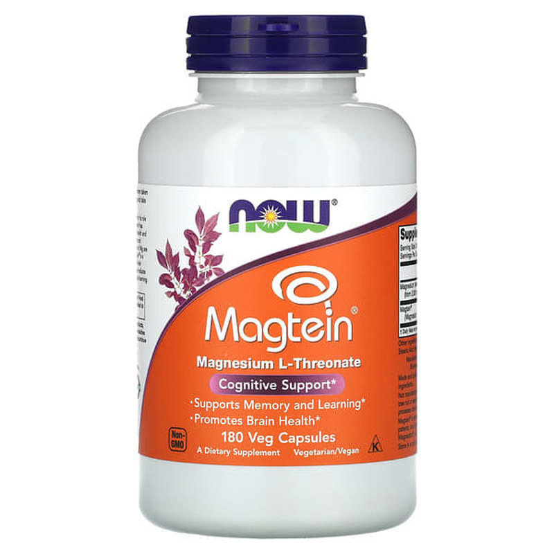 诺奥,Magtein®,L-苏糖酸镁,2000 毫克,180 粒素食胶囊(每粒胶