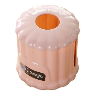 桌面创意卷纸筒圆筒茶几餐巾纸收纳盒抽纸卷纸盒客厅卫生间纸巾盒