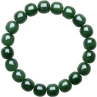 周六福玉石手串女款玉石和田碧玉手链官方旗舰店送女友节日礼物