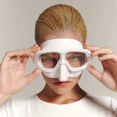 【拒绝面镜脸】自由潜水面镜 透明大神款人鱼面镜低容积高清防雾