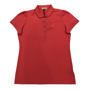 现货BURBERRY/博柏利女款短袖Polo衫巴宝莉刺绣战马标半袖