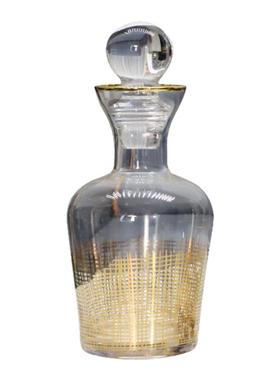 北欧简约玻璃质感金丝酒具摆件餐厅客厅茶几桌面办公室家居装饰品