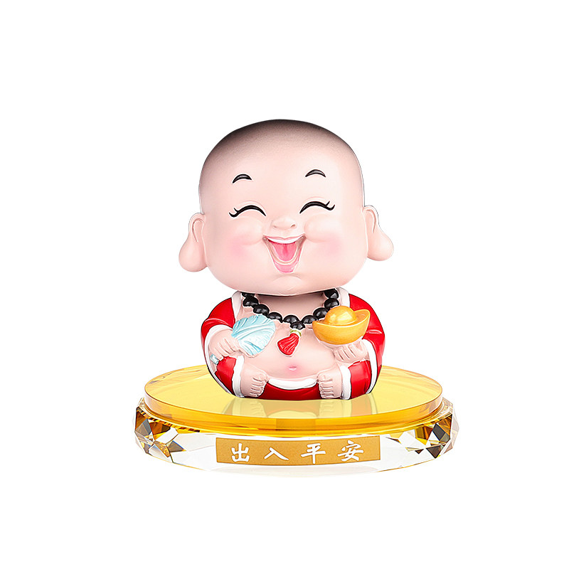 可爱摇头小和尚汽车摆件