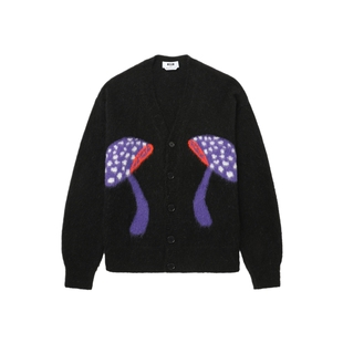 IT MSGM女装V领针织开衫新款可爱复古蘑菇图案毛绒外套199599AP