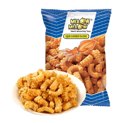 MIAOW鱿鱼鲜酥卷60g妙妙膨化食品