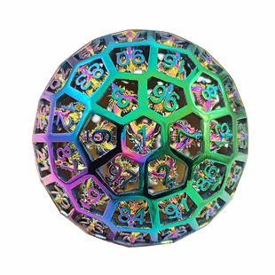 100面金属COC跑团骰子DND桌游克苏鲁色子D100龙与地下城大巨型RPG