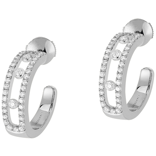 【新年礼物】MESSIKA/梅西卡Move Classique 钻石密镶圆圈耳环