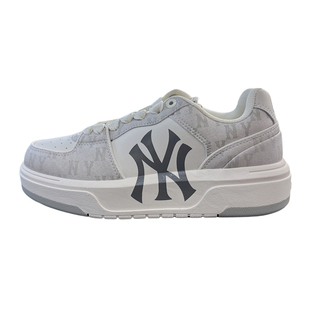 MLB25年冬季张凌赫同款男女时尚休闲厚底增高老花学长鞋3ASXCLD4N