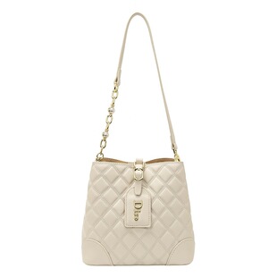 法国轻奢26新款真皮水桶包时尚斜挎包百搭女包包大容量通勤单肩包