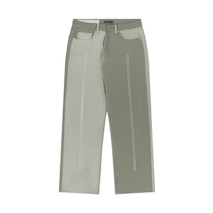 LANCER(兰寺) AW22 CHAINER 4Times* 锁绣型宽松拼接牛仔长裤