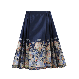 布丁哈鲁童装女童半身裙2026新款秋冬款春儿童国风马面裙裙子红色