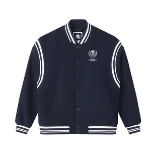 Kappa卡帕 美式复古撞色棒球服男女秋冬新款刺绣宽松夹克厚外套