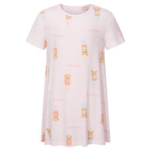 爱慕儿童女孩莫代尔短袖睡裙3A抗菌卡通A类26新品小马宝莉IP联名