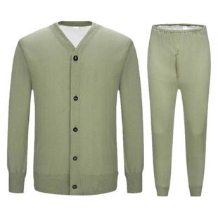 绒衣绒裤男加厚防寒保暖内穿内胆老式军绿劳保工作服上衣冬季棉袄