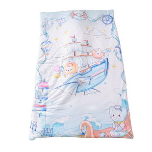 儿童睡袋环抱防踢被子秋冬款羊绒豆豆绒中大童加厚可机洗四季通用