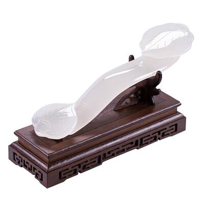 藏钰福玉石如意摆件客厅乔迁礼品