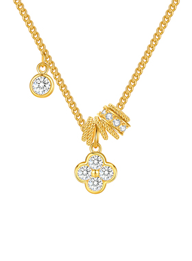 MITHAOL幸运四叶草项链女款2025新款轻奢小众高级感跑环泡泡颈链