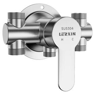 电热水器专用混水阀4通配件大全u型明装阀淋浴冷热水龙头三通家用