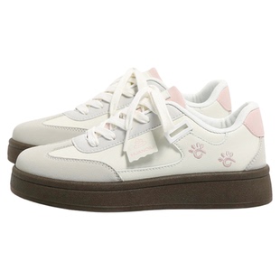 环球厚底德训鞋女款2026春季新款学生休闲板鞋百搭运动轻便小白鞋