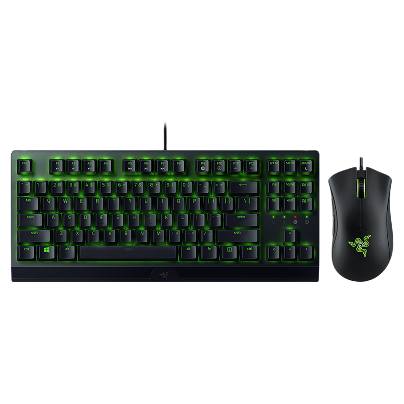 Razer雷蛇黑寡妇蜘蛛X竞技版电脑电竞游戏背光机械轴键盘鼠标套装