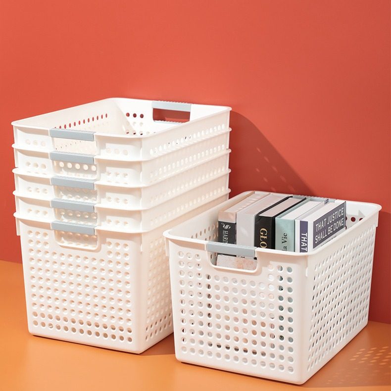 5940.洞洞篮经典款杂物收纳篮整理大号提手可视化筐塑料带储物箱