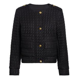 【FIVE PLUS 奥莱】小香风羽绒服女轻薄外套肌理感保暖短款女冬装