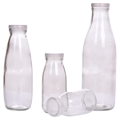 特价带盖200ml250ml500ml牛奶瓶酸奶玻璃瓶鲜奶瓶奶吧可印golo