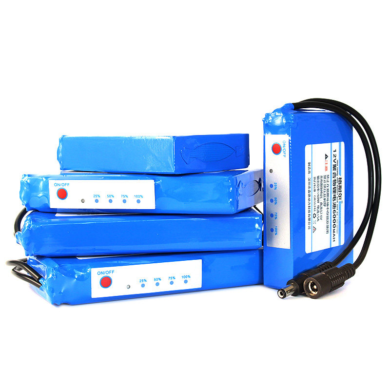 12V聚合物锂电池-10AH电量显示灯小体积轻薄户外移动充电后备电源