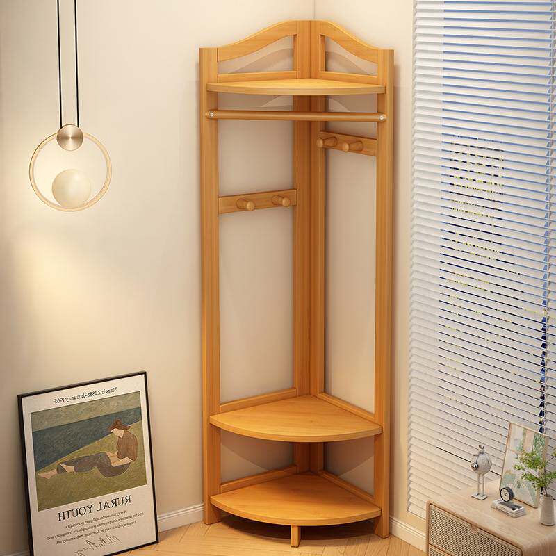 多功能家用室内转角挂衣帽架置衣帽架收纳简易落地卧室架子物衣服