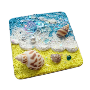 肌理画冰箱贴diy材料包贝壳手工作业大海创意礼物纪念品暖场沙龙