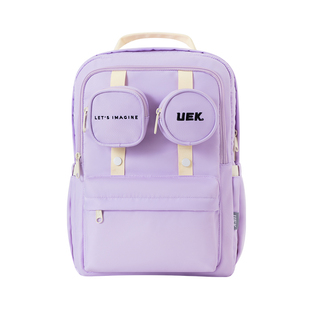 uek小学生书包初中生高中生双肩包男女孩新款大容量简约旅行背包