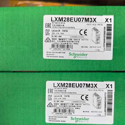 议价施耐德LXM28EU07M3X现货Lexium28 EtherCAT 伺服驱动器230V 7