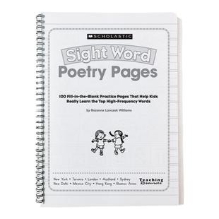 高频词韵律诗练习册题纸幼儿英语启蒙入门单词填空教具中性Poetry