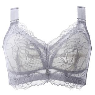 内衣女薄款大胸显小文胸罩聚拢缩胸防下垂调整型收副乳大码无钢圈