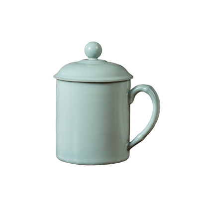 振青汝窑天青色开片青澜办公杯