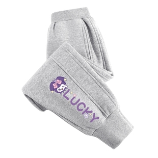 真维斯童装女童加绒裤子秋冬款女大童运动裤儿童冬装长裤2025新款