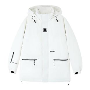 PAPERLLL辛间黑色连帽短款羽绒服女2025新款高端冬季外套派克服