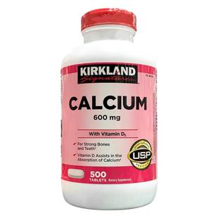现货 美国KIRKLAND Signature钙片Calcium+D3 600mg 500粒成人钙