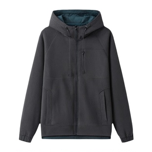 森马夹克男冬季摇粒绒毛绒外套宽松连帽棉服潮流拼接户外休闲上衣