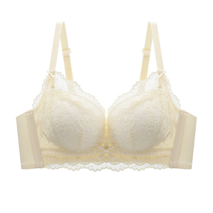 加厚超厚6厘米小胸聚拢平胸专属内衣女升杯显大固定杯蕾丝文胸夏
