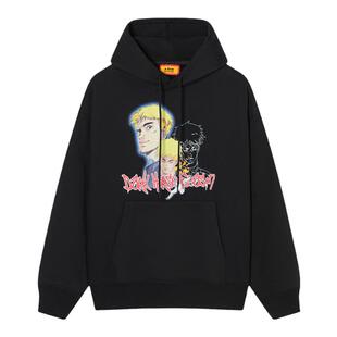 AFGK24FW黑马季节纪念连帽卫衣马思唯经典卡通印花美式嘻哈帽衫