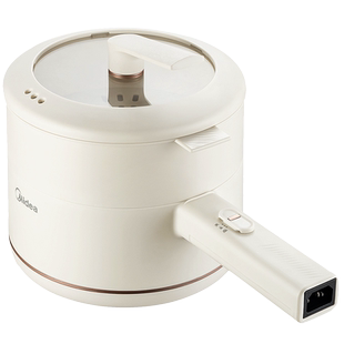 美的小宿舍电锅炒煮两用1到2人食多功能一体带手柄上蒸下煮不粘锅